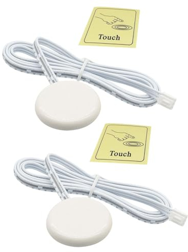 ZBIianxer 2 moderni interruttori a induzione, mobili in legno, luci LED dimmerabili, dimmer, controller durevole, pannello in legno, sensori touch, interruttore della luce LED