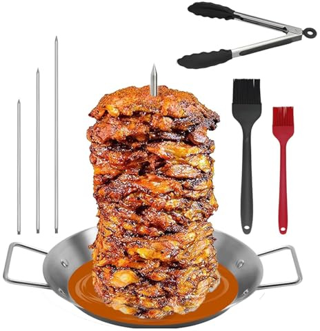 Stainless Steel Vertical Grill Skewer Stand, Removable Skewers 8/10/12 Inch