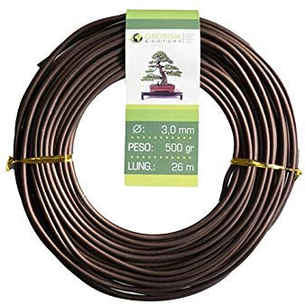 Geosism & Nature Filo di Alluminio ramato (Alluminio-ramato) Geotools 3,0 mm per Bonsai, 500 gr, 26 m