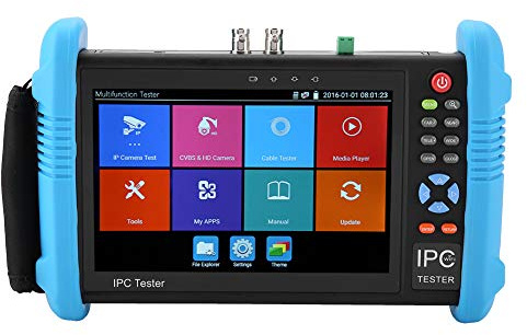 CCTV Tester,IPC-9800 Plus 7 Inch IPS Touch Screen IP CVBS Analog Camera Tester 4K H.265 Video Monitor with HDMI Output/POE/WIFI/8G TF Card/RJ45 TDR/TVI CVI AHD/Firmware Upgraded(IPC-9800-Plus)
