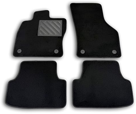 Alfombrillas a Medida para Seat Leon III a Partir de 2012-, Antideslizantes, talonera Reforzada y Botones de fijación