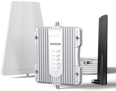 Amazboost Cell Phone Booster for Home, Cell Phone Signal Booster Kit, All U.S. Carriers -Compatible with Verizon, AT&T, T-Mobile, Sprint & More-5G 4G LTE 3G FCC Approved
