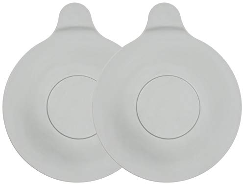 Tappo di scarico per vasca da bagno, doccia, lavello da cucina e lavabo da bagno, tappo per lavello rimovibile, impedisce all'acqua di fuoriuscire, Ø 13 cm, per fori di flusso fino a 90 mm, 2 x grigio