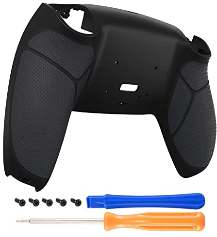 eXtremeRate Gummierter Griff Rückseite Hülle Case Gehäuse für ps5 Controller Rise/RISE4 Remap Paddles Kit-Schwarz