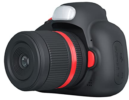 Kids Digital Camera, Kids Camera for 3-9 Year Old,Birthday, Toys for Girls Boys,2.4 inch IPS Screen,Video Camcorder with Flash,32G SD Card Reader for Christmas Birthday Gifts (Black)