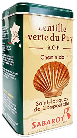 Sabarot - Lentille verte du Puy - Boîte métal collection 500g Coquille Saint Jacques
