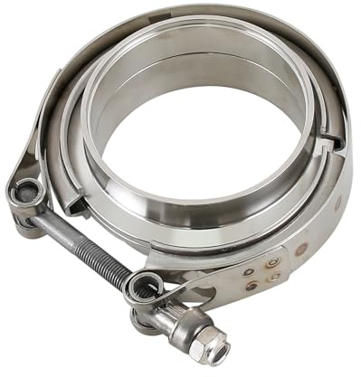 Elifecenter Tubo de escape de acero inoxidable Turbo de 2.5 pulgadas con bridas macho hembra T304 de acero inoxidable