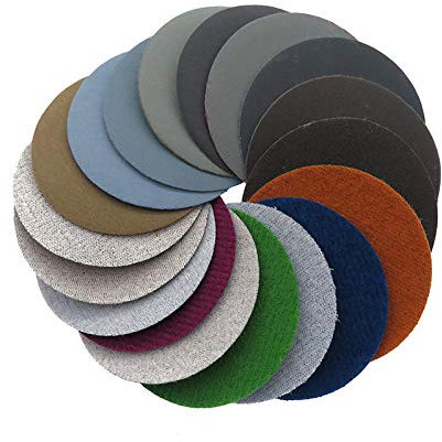 Surtido de papel de lija húmedo y seco de 202 Uds, disco de lija de grano 60-7000, papel de lija resistente al agua de 2 pulgadas y 50mm con almohadilla de lijado de gancho y bucle para madera, 3000