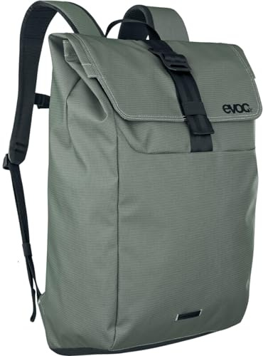 EVOC DUFFLE BACKPACK 16 l & 26 l Rucksack für den Alltag und für Unterwegs (wasserfest, 100% PVC-frei, Deckel mit Aluminium-Hakenverschluss, Seitenfach für Laptop, abnehmbarer Brustgurt)