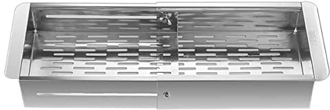 Micvtve Over the Sink Colander Strainer Basket Stainless Steel- Wash Vegetables and Fruits, Drain Cooked Pasta - Extendable