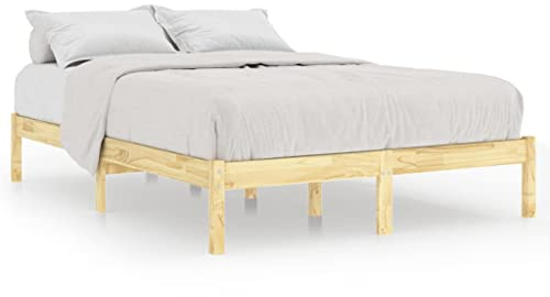 vidaXL Massivholzbett, Bett Holzbett für Schlafzimmer, Bettgestell Bettrahmen mit Lattenrost, Doppelbett Schlafzimmerbett, 180x200cm