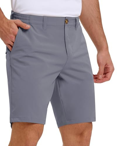Outdoor Ventures Men's Golf Shorts 9 Lightweight Quick Drying Shorts | UPF 50+, 4 Pockets, 3 Tee-Holders, 4-way-Stretch, Breathable, Moisture Wicking, for Golfing Hiking Outdoor