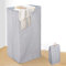 Zivacate Cesto Portabiancheria Grigio XL, 100L Cesta Portabiancheria, Portabiancheria Sporca 74x41x33cm, Cesto Biancheria Pieghevole Salvaspazio con Manico in Legno Cesta Biancheria per Soggiorno
