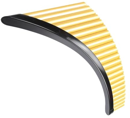 22 Pfeifen Panflöte Kunststoff G-Taste Panflöte Mit Tasche Gelb(Color:Left Hand)