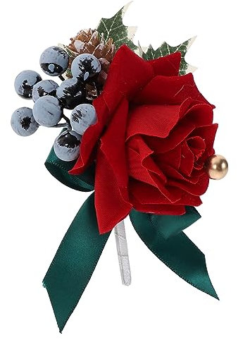VALICLUD Christbaumkugel Boutonniere Mit Tannenzapfen Und Blumen Hochzeitsanstecker Für Braut Und Bräutigam Festliche Weihnachtsdekoration Für Hochzeiten Partys Und Jubiläen