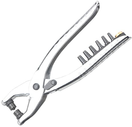 HOOLRZI Nietzange Zange Snap Craft Fasteners Grommet Tool Kit Austauschbar für Head Punch Niet Zange zum Befestigen Ersetzen Metall S
