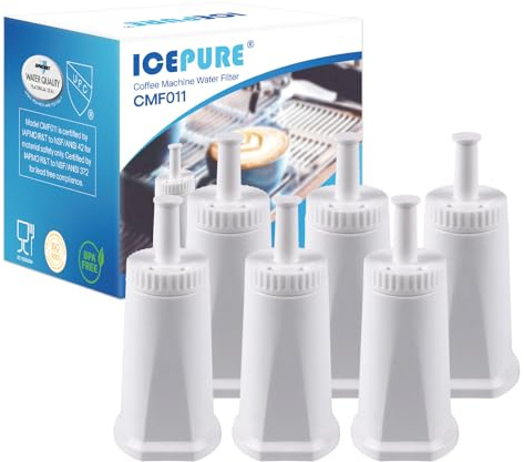 ICEPURE Vattenfilter för Kaffemaskiner: Kompatibelt med Sage Barista SES008, SES810, SES880, SES920, SES980, SES990 kaffemaskiner, NSF-certifierad, 6 stycken.