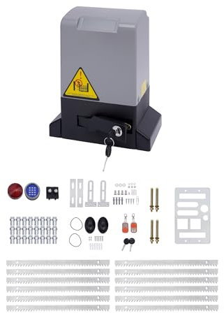 370W Accionamiento Eléctrico de Puerta 1400r/min Motores Puertas Correderas 12m/min con Final de Carrera Magnético Operador de Apertura de Puerta con 12 Bastidores Protección de Sobrecarga