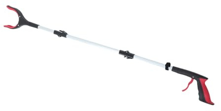 TOVINANNA Recolector de Basura Plegable de Aleación de Aluminio Mango Largo y Diseño Ergonómico para Uso Interior y Exterior por Trabajadores de Saneamiento