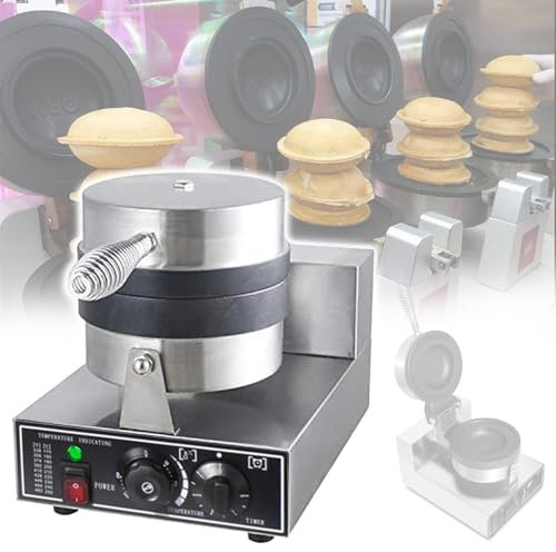 Macchina per hamburger, pressa elettrica antiaderente per hamburger commerciale, stampo per hamburger per gelato da 1200 W 50-300 °C, pressa per sandwich per waffle per hamburger
