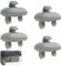 4 PCS Soporte de Coche para Parasol, Clip para parasol de coche, Gris, Clip Interior Compatible con A1, A3, A4, A5, A6, A7, Q3, Q5, B6, B7, B8, S4, S5, TT, Ref. 8E0 857 562
