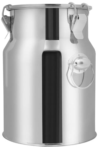 Bidon Alimentaire 5l-88l INOX,Pot À Lait INOX avec Couvercle Wine Pail Bucket Tote Jug Oil Barrel Tank for Home & Farm Liquid Container,Nofaucet-9L