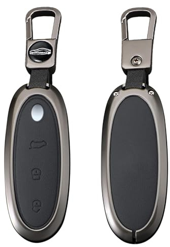 HIBEYO Keyless custodia chiave auto compatibile con Dongfeng Dfsk NAMMI box 01 2024 2025 Nuova Energia custodia chiave custodia protettiva portachiavi telecomando - Anello portachiavi corto Nero