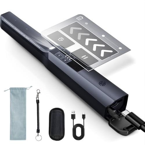 SUNPOW Pinpointer Metal Detector Professionale per Adulti, Batteria Ricaricabile al Litio da 800 mAh, Completamente Impermeabile IP68, Chip Potenziato e Schermo LCD, 4 Modalità, 3 Luci con SOS