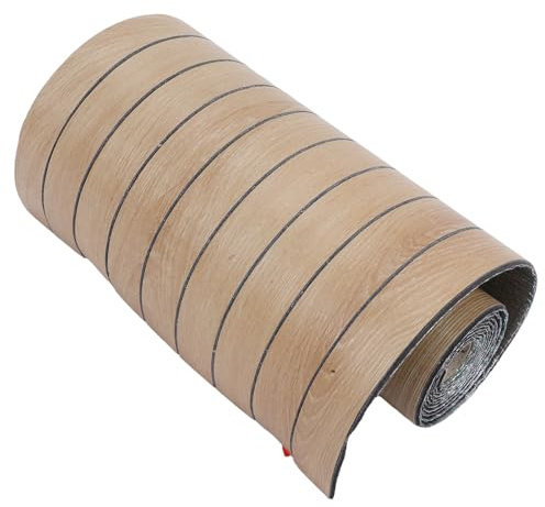 NUOBESTY Autocollants Muraux Décoratifs Épais Cuisine et Salle de Bain, Panneaux Adhésifs Isolation Phonique, Imitation Bois 40 CM X 300 CM, Usage Intérieur