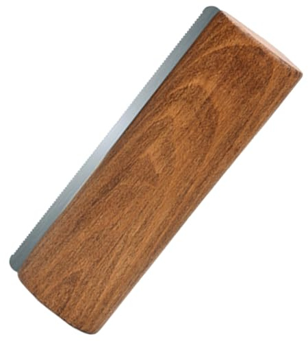 BESTOMZ Pferdeputzschaber Holz 20cm Metallzähne Pferdepflegebürste mit Ergonomischem Griff Rutschfest für Fellreinigung und Massage