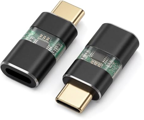 Seminer Adaptador Lighting Hembra a USB C Macho (Paquete de 2) 60 W, Compatible con la Carga y la Sincronización de Datos para iPhone 17/16/15, iPad Pro/Air, No Compatible con Audio/OTG (Negro)