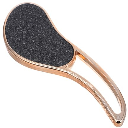 SKISUNO Removedor de Callos para Pedicura Mango Resistente y Accesorio para Ablandar Durezas en Talones Uso Personal Dorado