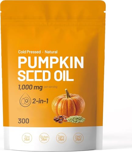 Olio di semi di zucca, aiuta l'equilibrio dei capelli, delle vie urinarie, della vescica e della prostata, non OGM