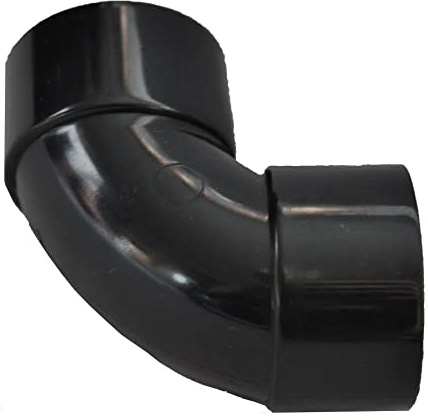 Solvent Black 50mm (56mm) Waste Pipe Swept Bend - Pack of 5