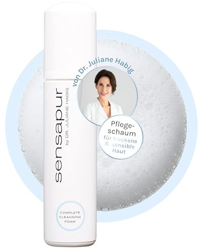Sensapur® Complete Cleansing Foam Reinigungsschaum 200ml fürs Gesicht I Hautschonend & pH-optimierte Reinigung I High-Tolerance Formel I Alle Hauttypen & empfindliche Haut I Salicylsäure & Zinc PCA