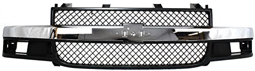 Garage-Pro Grille Assembly - Fits 2003-2014 Chevrolet Express 1500, 2500, 3500 & 2003-2014 GMC Savana 1500 - Gray Shell and Insert