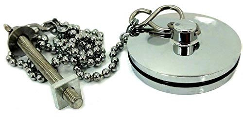 38mm Chrome Bathroom Kitchen Basin Sink Bath Plug and Chain Tidy