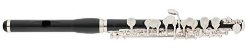 Lechgold PF-19/2H Piccoloflöte, 2-teilige Lechgold Piccolo-Flöte, 1 x Etui | Modell: PF-19/2H, Aus karbonfaserverstärktem Holz-/Komposit, Mechanik: Neusilber, versilbert, Vorgezogener G-Drücker, Zubehör