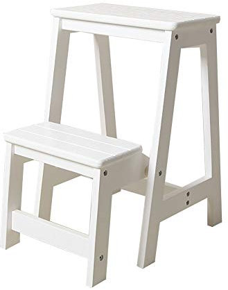 SLRMKK Taburete Plegable de Madera para Adultos Cocina para niños Escaleras pequeñas Taburetes para pies Banco de Zapatos portátil de Interior/Estante de Flores