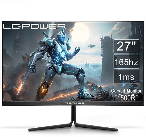 LC-Power LC-M27-FHD-165-C Gaming Monitor 27 curved Full HD Display 16:9, 4ms,VA, 2*HDMI, DP, 165Hz schwarz