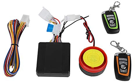 Demeras 12V Motorcycle Alarm Anti-Theft Security Alarm Remote Control Engine Start Universal