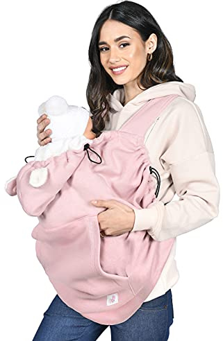 MijaCulture Tragecover, Universal Bezug für alle Babytragen und Tragetücher Baby Carrier Cape 4129 (Rosa)
