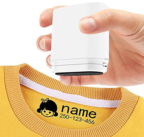 Textilstempel Waschmaschinenfest Textilstempel Personalisiert Textilstempel Name Kindergarten Textilstempel Kinder Name Waschmaschinenfest (BY005-WHITE)