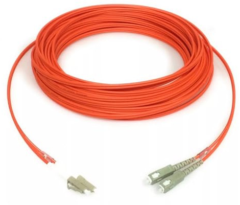 DG Systems - Cavo fibra ottica multimodale OM1 duplex LC/SC - Made in Italy (10 mt)