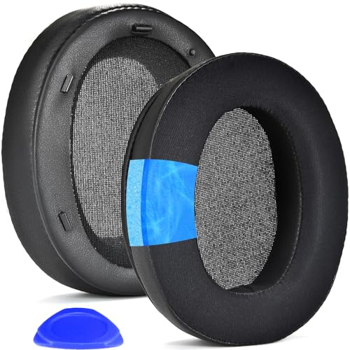WH XB910N Ersatz-Ohrpolster, kompatibel mit Sony WH-XB910 XB910N Extra Bass Noise Cancelling Kopfhörer (nicht passend für WH-H910N Modell) Ohrpolster mit weicherem Protein-Leder (schwarze Kühlung)
