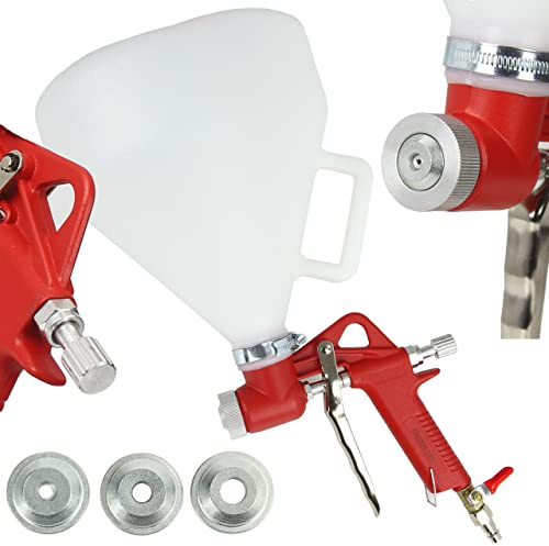 Pneumatische Putzpistole mit Trichter aus Kunststoff 5L Luftanschluss 1/4 mit Düsen 4, 6, 8 mm 2-4 Atmosphären