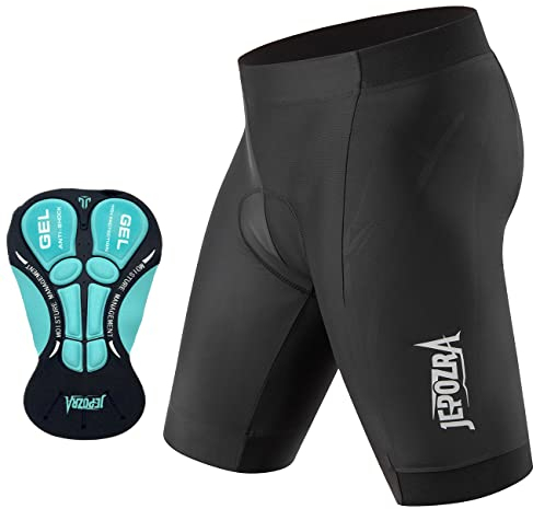 JEPOZRA Cuissard Homme Cycliste Rembourré Vélo Cyclisme Shorts Été Pantalon Court VTT Silica Gel Séchage Rapide