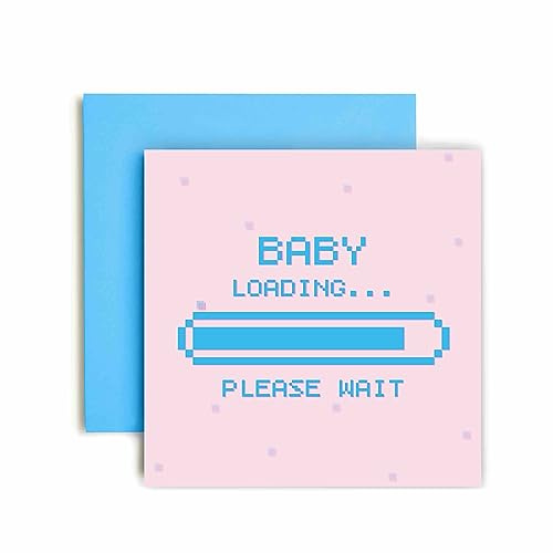 Huxters Glückwunschkarte zur Schwangerschaft – Baby Loading Lustige Babyparty Karte – Baby Boy Baby Girl New Baby erwartet Mama Karte für sie