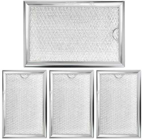 LUBIYACK 4Pcs Microwave Grease Filter Replacement for LG 5230W1A012B, Microwave Filter Replacement 7.64 x 5.1 Grease Filter Replacement
