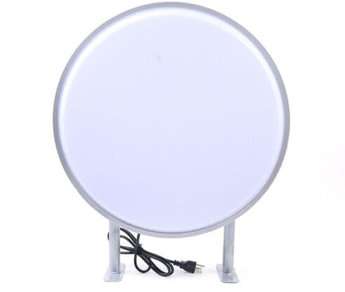 LED Leuchtkasten Rund Doppelseitiges Beleuchtetes Werbeschild Werbetafel Acryl 20 Zoll (50 CM)